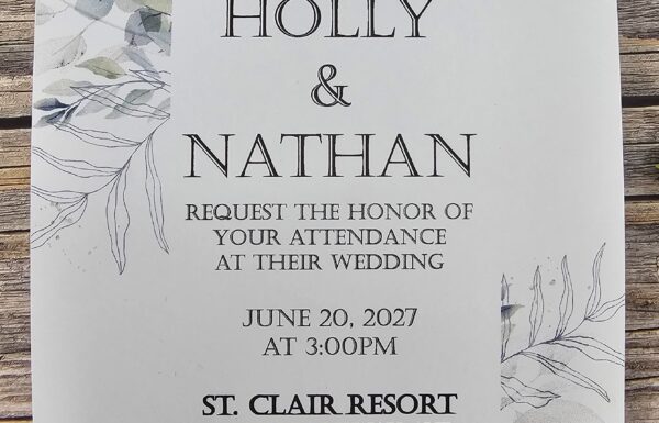 Offering Custom Designed Wedding Invitations